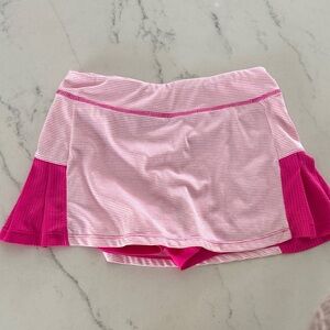 C9 by Champion Pink Striped Girls Skort with Hot Pink Panels